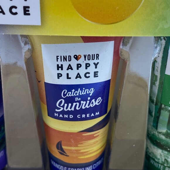 Find Your Happy Place Hand Cream Favorites 4pc Set Shea Butter Vitamin E NEW - Picture 4 of 10